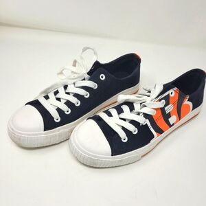 Cincinnati Bengals Canvas "B" Logo Sneakers Black, Orange and White Men's Size 7